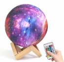 LAMPKA NOCNA KSIĘŻYC GALAXY 3D 25CM MOON RGB PILOT