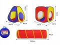 NAMIOT Z TUNELEM DOMEK BASEN DLA DZIECI 3w1 +PIŁKI