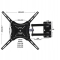 U4 OBROTOWY UCHWYT TELEWIZORA 14-55' 50kg WIESZAK